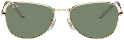 Ray Ban Gold Rb3733 Sunglasses In 001/31 - Arista