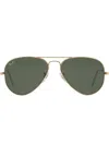 Ray Ban Rb3025 Aviator-frame Sunglasses In Gold