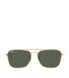 Ray Ban Gold-tone Square Sunglasses In Burgundy