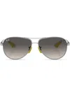 Ray Ban Gradient-lenses Aviator-frame Sunglasses In Silber