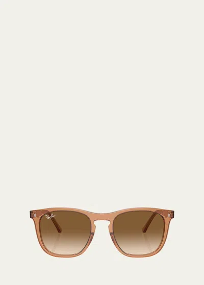 Ray Ban Gradient Plastic Square Sunglasses, 53mm In Gold