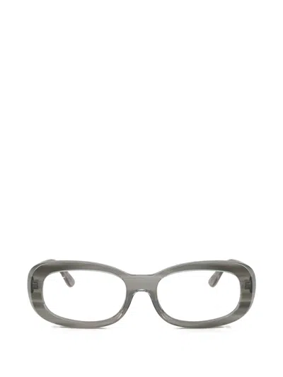Ray Ban Oval-frame Glasses In Gray
