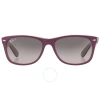 Ray Ban Gray Gradient Polarized Square Unisex Sunglasses Rb2132 6606m3 58 In Gray / Violet
