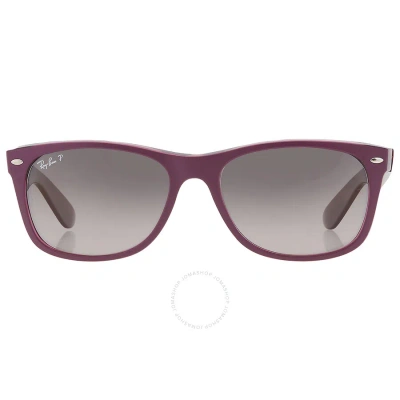 Ray Ban Gray Gradient Polarized Square Unisex Sunglasses Rb2132 6606m3 58 In Gray / Violet