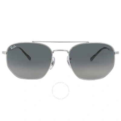Ray Ban Gray Irregular Unisex Sunglasses Rb3707003/7157 In Gray / Grey / Silver