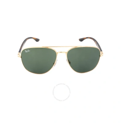 Ray Ban Green Aviator Unisex Sunglasses Rb3683 001/31 56