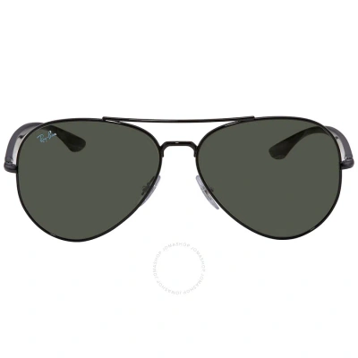 Ray Ban Green Classic G-15 Aviator Unisex Sunglasses Rb3675 002/31 58 In Black / Green