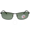 RAY BAN RAY BAN GREEN CLASSIC GREEN CLASSIC POLARIZED SUNGLASSES RB3498 002/9A 64