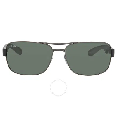 Ray Ban Green Classic Rectangular Men's Sunglasses Rb3522 004/71 64