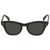 Ray Ban Green Classic Square Unisex Sunglasses Rb0707s 901/31 50 In Black / Green