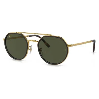 Ray Ban Green Irregular Unisex Sunglasses Rb3765 919631 53 In Multi