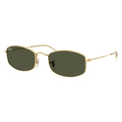 Ray Ban Green Irregular Unisex Sunglasses Rb3832 001/31 55 In Pink