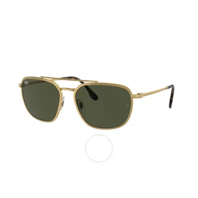 RAY BAN RAY BAN GREEN NAVIGATOR UNISEX SUNGLASSES RB3708 001/31 56