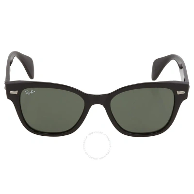 Ray Ban Green Rectangular Unisex Sunglasses Rb0880s 901/31 52 In Black / Green