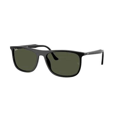 Ray Ban Green Rectangular Unisex Sunglasses Rb2216 901/31 58