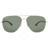 RAY BAN RAY BAN GREEN SQUARE UNISEX SUNGLASSES RB3683 001/31 59
