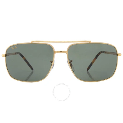 Ray Ban Green Square Unisex Sunglasses Rb3796 919631 62 In Gold