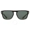 Ray Ban Green Square Unisex Sunglasses Rb4407 654571 57 In Black / Dark / Green
