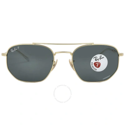 Ray Ban Grey Chromance Irregular Unisex Sunglasses Rb3707 001/o9 54 In Gold / Grey