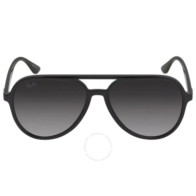 Ray Ban Grey Gradient Aviator Unisex Sunglasses Rb4376 601/8g 57 In Black / Grey