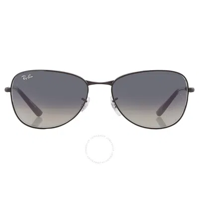 Ray Ban Grey Gradient Pilot Unisex Sunglasses Rb3733 002/71 56 In Black