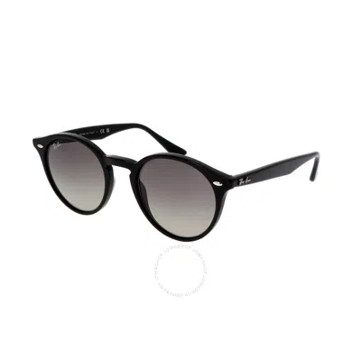 Ray Ban Grey Gradient Round Unisex Sunglasses Rb2180 601/11 49 In Black / Grey