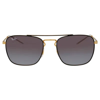 Ray Ban Grey Gradient Square Unisex Sunglasses Rb3588 90548g 55 In Orange