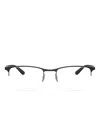 Ray Ban Half-rim Design Glasses In Black