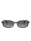 Ray Ban Havana Rectangle Sunglasses In Brown