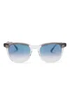 Ray Ban Hawkeye Gradient Sunglasses In White