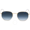 Ray Ban Hexagonal Flat Lenses Blue Gradient Geometric Unisex Sunglasses Rb3548n 91233m 54 In Blue