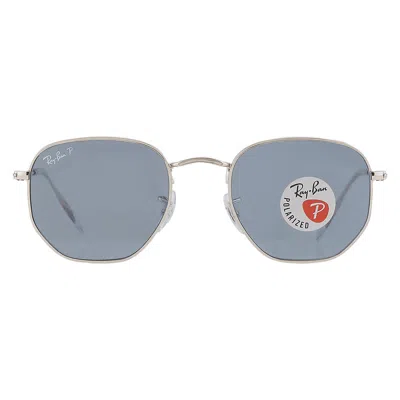 Ray Ban Hexagonal Flat Lenses Blue Hexagonal Unisex Sunglasses Rb3548n 003/02 51