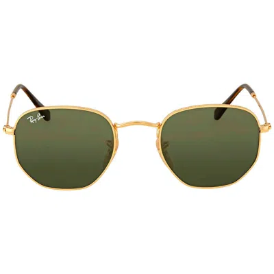 RAY BAN RAY BAN HEXAGONAL FLAT LENSES GREEN CLASSIC G-15 UNISEX SUNGLASSES RB3548N 001 48