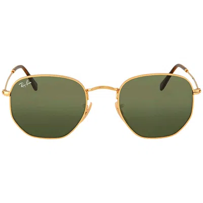 RAY BAN RAY BAN HEXAGONAL FLAT LENSES GREEN CLASSIC G-15 UNISEX SUNGLASSES RB3548N 001 51