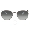 Ray Ban Hexagonal Flat Lenses Grey Gradient Unisex Sunglasses Rb3548n 004/71 54 In Grey