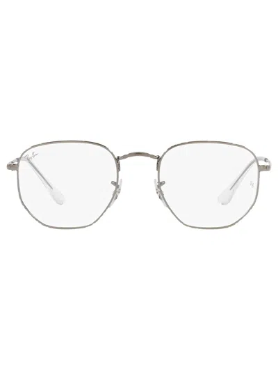 Ray Ban Brille Mit Sechseckigem Gestell In Metallic