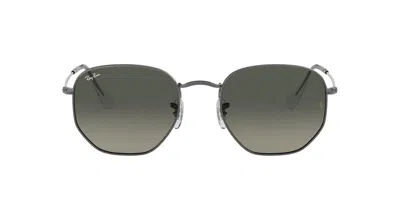 Ray Ban Hexagonal Frame Sunglasses In Gray