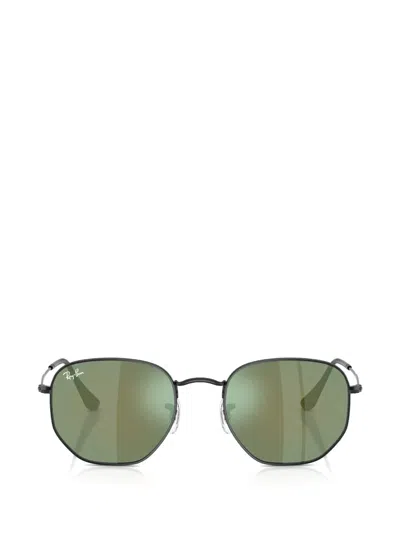 Ray Ban Hexagonal-frame Sunglasses In Black