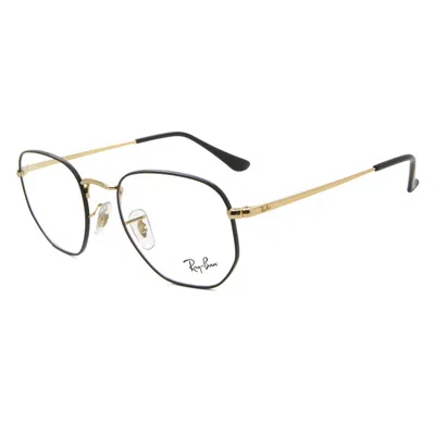 Ray Ban Hexagonal Optics Demo Geometric Unisex Eyeglasses Rx6448 3175 48 In Black