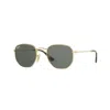 Ray Ban Rb3548n Metal Crystal Hexagonal-frame Sunglasses In Gold