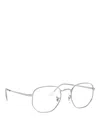 Ray Ban Hexagonal Silver Eyeglasses In Silver