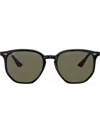 Ray Ban Hexagonal Sunglasses In Black