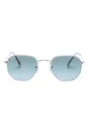 Ray Ban Hexagonal Sunglasses In Grey