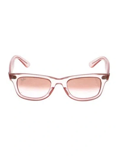 Pre-owned Ray Ban Ice Pop 'watermelon' Wayfarer Sunglasses In Pink