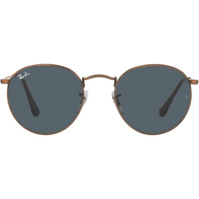 Ray Ban David Sunglasses Gold Frame Blue Lenses Polarized 53-20