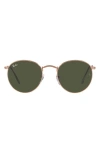 Ray Ban Icons 53mm Retro Sunglasses In Rose Gold