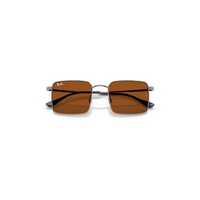 Ray Ban Idan Bio-based Sunglasses Gunmetal Frame Brown Lenses 50-20 In Gray