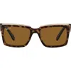 Ray Ban Ray-ban Inverness 54mm Polarized Pillow Sunglasses In Brown