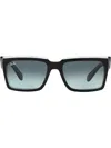 Ray Ban Inverness Rectangle-frame Sunglasses In Blau