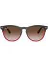 Ray Ban Iris Round-frame Sunglasses In Grey